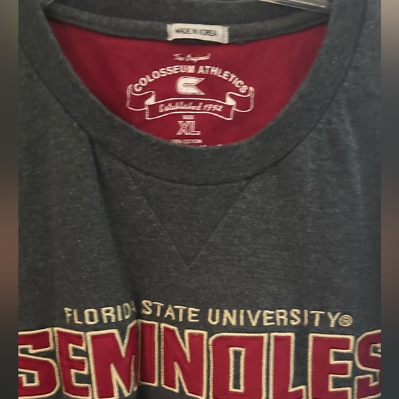 Gray Short Sleeve Seminoles Tee - Picture 1 of 3